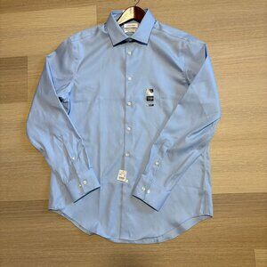 NWT Calvin Klein Light Blue Slim Fit Stretch Dress Shirt - 16.5 / 34-35 - Large